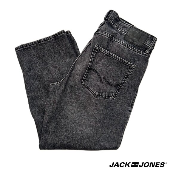 Jack & Jones JJIEddie JJOriginal Baggy Jeans - Black - 34Wx27L - Picture 1 of 15